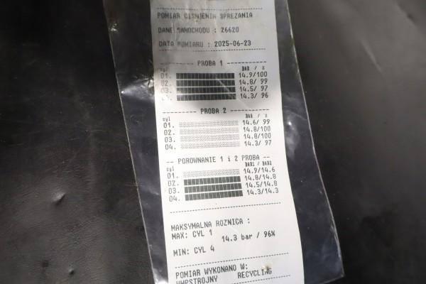 ENGINE MITSUBISHI LANCER IX 1 8 141KM 4B10 TEST FILM Packaging status replacement