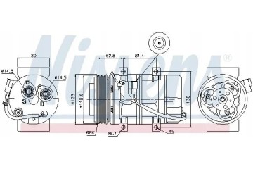 COMPRESSOR AIR CONDITIONING COMPRESSOR 89069 NISSENS Quality of parts according to GVO Q original with factory logo OEM OES