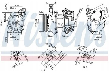 COMPRESSOR AIR CONDITIONING COMPRESSOR 890077 NISSENS Catalog number of substitutes ACAUTO AC 01DN182 ACAUTO AC 01DN209 ACAUTO A