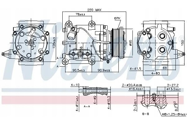 COMPRESSOR AIR CONDITIONING COMPRESSOR 89365 NISSENS Product weight with unit packaging 11 kg