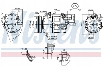 Compressor air conditioning NISSENS 89086 Part manufacturer Nissens