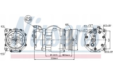 Compressor air conditioning NISSENS 89040 Part manufacturer Nissens