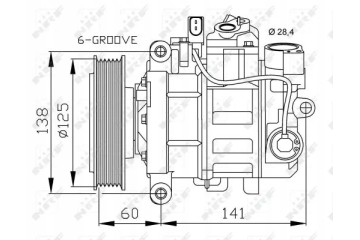 COMPRESSOR AIR CONDITIONING COMPRESSOR 32512 NRF AUDI Car type passenger cars