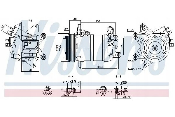 COMPRESSOR AIR CONDITIONING COMPRESSOR 890913 NISSENS Catalog number of substitutes Airstal 10 0996 AKS DASIS 851826N ALANKO 105