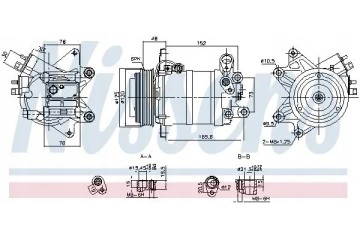 COMPRESSOR AIR CONDITIONING COMPRESSOR 890913 NISSENS Catalog number of substitutes Airstal 10 0996 AKS DASIS 851826N ALANKO 105