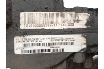 DIFFERENTIAL BRIDGE DIFFERENTIAL FRONT MERCEDES ML W166 X166 A1663300200 3 27 Catalog number of the part MM_A1663300200 3 27