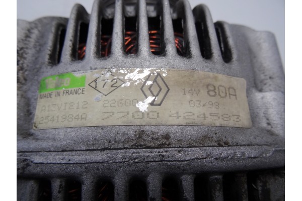 7700424583  ALTERNADOR RENAULT MEGANE I BERL./ BERL. CON PORTÓN (BA0) 1.6e Alize 1998 7700424583 209045 RENAULT - 2