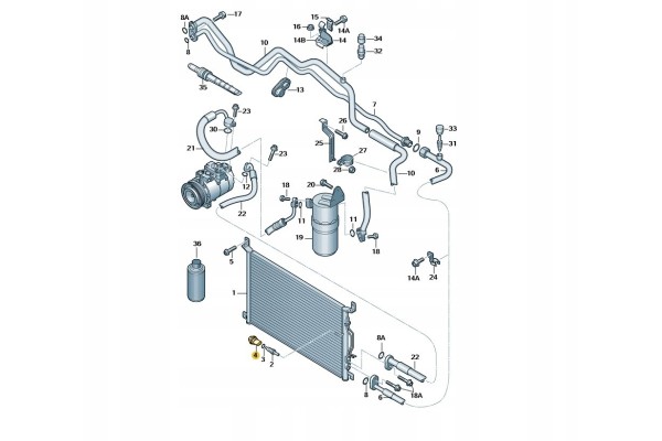 PRESSURE SENSOR OE 3R0959126 Part manufacturer Audi OE