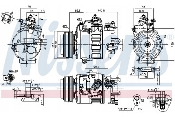 Compressor air conditioning NISSENS 890792 Part manufacturer Nissens