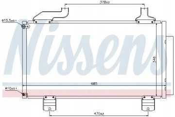 CONDENSER AIR CONDITIONING COOLER 940114 NISSENS Product weight with unit packaging 11 kg