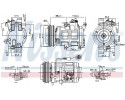 Compressor air conditioning NISSENS 890315 Part manufacturer Nissens