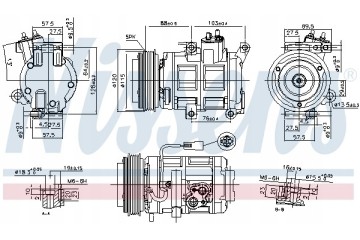 Compressor air conditioning NISSENS 890315 Part manufacturer Nissens