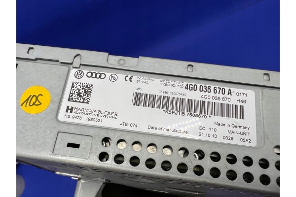 Lector Multimedia de Navegación AUDI A6 A7 C7 4G0035670A