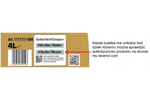RAVENOL MTF 4 70W 4L Catalog number of the part 1221113 004