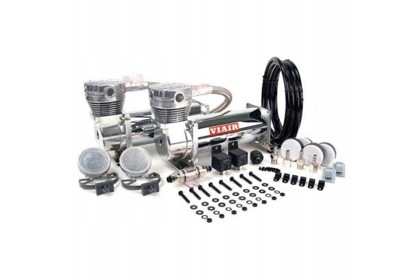 2 VIAIR 444C CHROME COMPRESSORS DUAL PACK