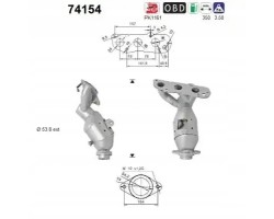 CATALYTIC CONVERTER 74154 AS NISSAN MICRA IV K13K