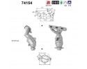 CATALYTIC CONVERTER 74154 AS NISSAN MICRA IV K13K Packaging status original