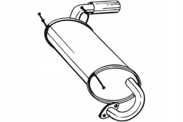 Exhaust system silencer rear BOSAL BOS171 003 Catalog number of substitutes AG NOVAK 11 801 ASSO 20 7036 EDEX 12 129 EuroFlo EXM