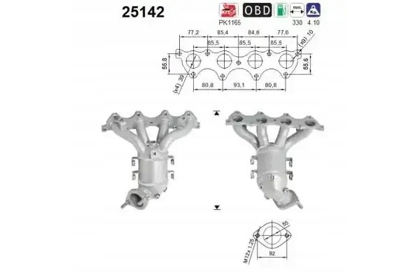 CATALYST EURO EMISSION 5 25142 AS KIA CEE D