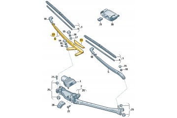 WIPER FRAME FRONT VW TOUAREG 7L ORIGINAL Catalog number of the part 7L5955408G