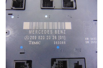 2098202026 MODULO ELECTRONICO MERCEDES-BENZ CLK (BM 209) COUPE 270 CDI (209.316) 2005 2098202026 206025 MERCEDES-BENZ - 1