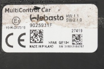 CONTROL PANEL WEBASTO MULTICONTROL 9025931F Car type passenger cars