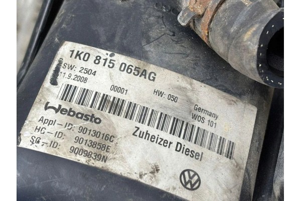 Webasto VW TOURAN 1T1 1T2 9013016C 1 9L diesel 77kW 2005 Catalog number of the original 9013016C