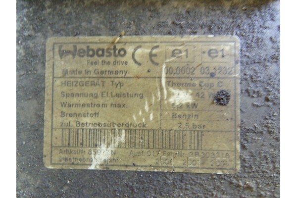 WEBASTO PARKING HEATER CONTROLLER MANUAL 66724C PETROL Car type passenger cars