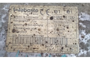 Calefactor estacionario Webasto para CITROEN JUMPY II 2.0 HDI
