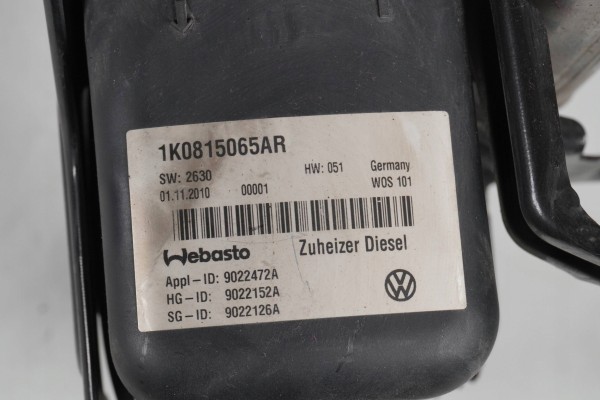 Calefactor estacionario WEBASTO para VW CADDY 1K0815065AR 9022152A
