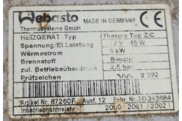 WEBASTO PARKING HEATER MERCEDES W220 3 2 V6 Part manufacturer Mercedes Benz OE