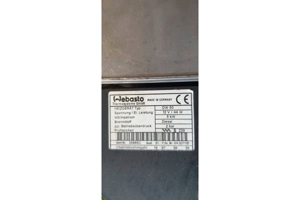 PARKING HEATER WEBASTO THERMOSYSTEME DW50 DW 50 12V 44W 5KW Catalog number of the part DW50