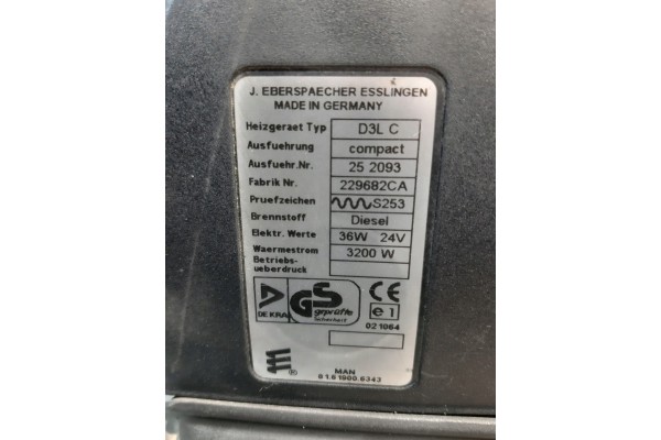 WEBASTO PARKING HEATER EBERSPACHER COMPACT D3L C Part manufacturer Eberspaecher