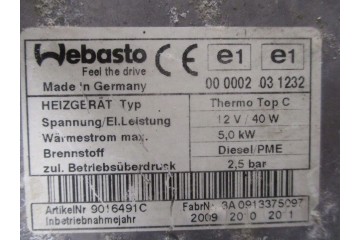 Webasto heating 4E0265081AC Car type passenger cars
