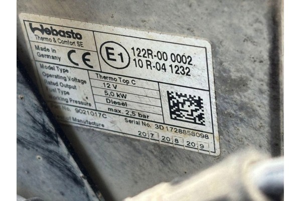 Webasto para VW Transporter V (T5) Van 2.5L Diesel 128kW 2006