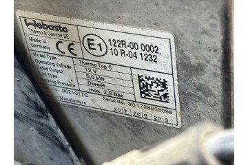 Webasto para VW Transporter V (T5) Van 2.5L Diesel 128kW 2006
