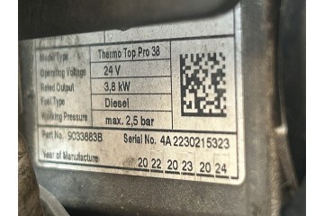 WEBASTO PARKING HEATER THERMO TOP PRO 38 DAF XF 106 G2 XG 2289937 Part manufacturer DAF OE