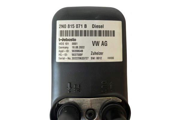 Webasto heater VW 2N0815071B Catalog number of the original 2N0815071B