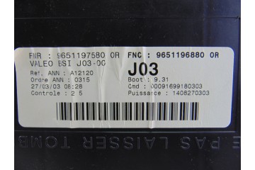 9651197580 CAJA RELES / FUSIBLES PEUGEOT 307 BREAK / SW (S1)(04.2002)