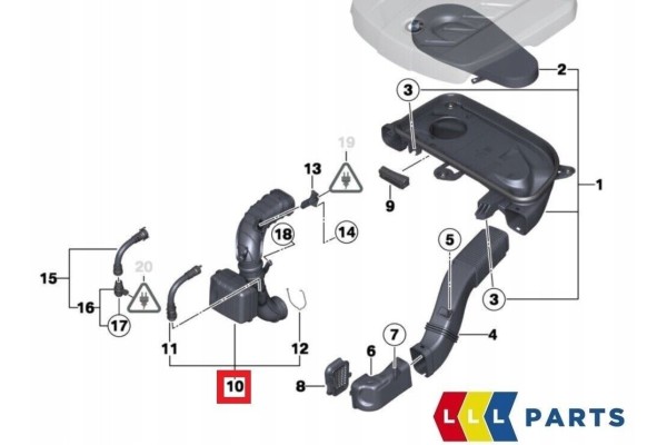 OE BMW 13718512014 AIR HOSE BMW 5 F10 Customs tariff code 87089997