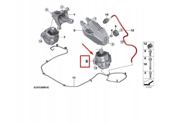 Soporte de Motor Izquierdo BMW 4 Coupé G22 8483785 22118483785