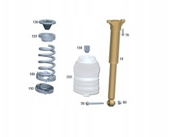 Rear shock absorbers MERCEDES BENZ C CLASS W206