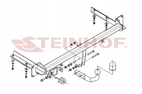 Screw on ball A tow bar STEINHOF STEO 140 Catalog number of the part STO 140