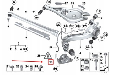 BMW X3 E83 Rear Left Trailing Arm Bracket 33303411877 3411877 Quality of parts according to GVO O original with manufacturer s l