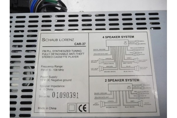 Radio MP3 Nuevo Renault Schaub Lorenz CAR 37