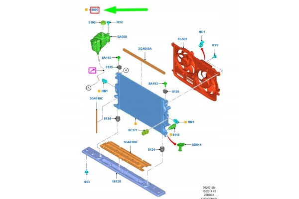 FORD COOLER GALAXY 14 Catalog number of the part 5482597