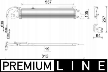 Oil cooler automatic transmission MAHLE CLC 288 000P Part manufacturer Mahle