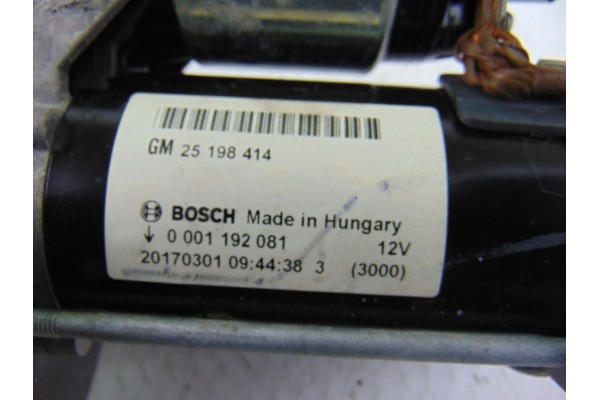 25198414  MOTOR ARRANQUE OPEL CORSA E Selective 2017 25198414 204754 OPEL - 2