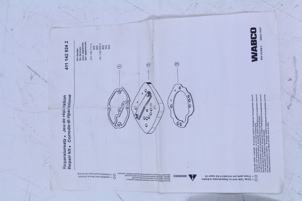 COMPRESSOR REPAIR KIT WABCO MERCEDES A0001307915 Car type cargo vans passenger cars