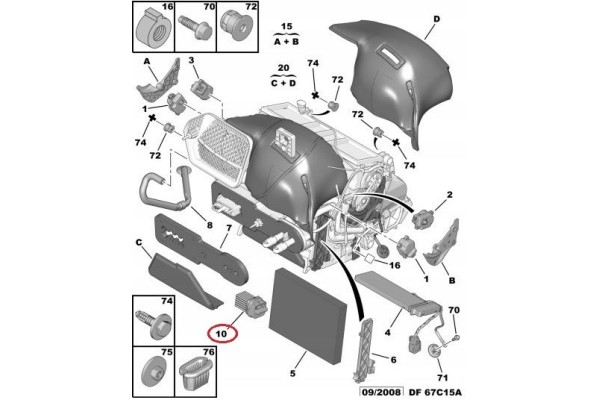 New Citroen C3 II C5 III C6 DS3 OE 6441 S7 Interior Fan Resistor Part manufacturer Behr